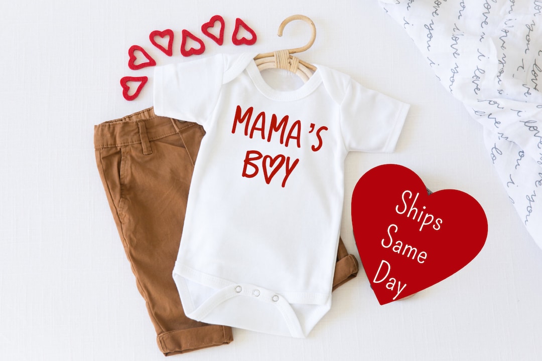 Mama's Boy ONESIE®, Valentine Baby Shirt, First Valentine's Day Mama's
