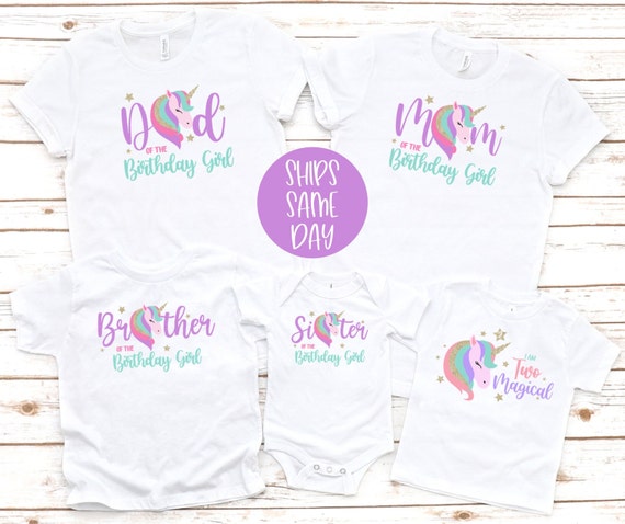 Brother Of The Birthday Girl T-Shirt Magic Unicorn Brother Of The Birthday Girl T-Shirt Magic Unicorn