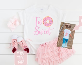 Two Sweet Birthday Shirt, 2rd Birthday Shirt, Sprinkle Donut Shirt, Girls Donut 2nd Birthday Shirt, Kids Name Shirt, Second Birthday Shirt
