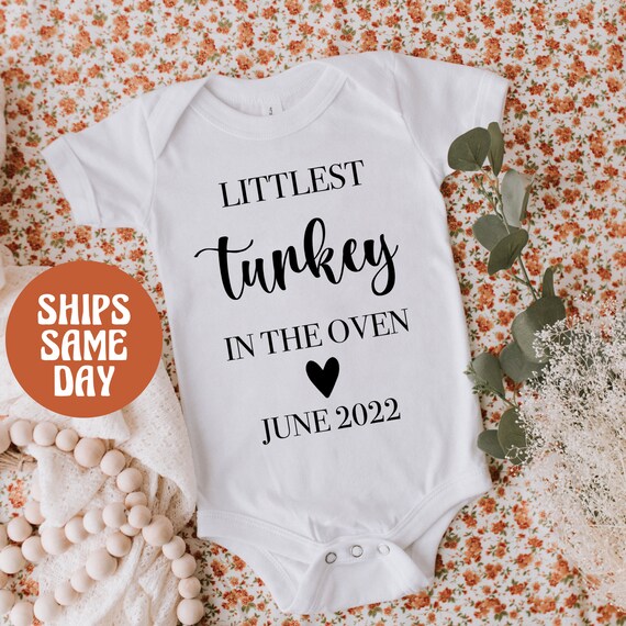 Baby Announcement Onesie Thanksgiving Pregnancy Announcement