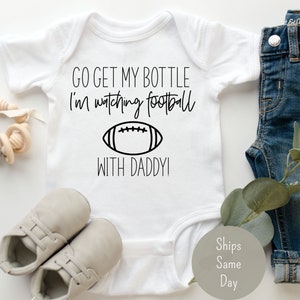 Football Baby Onesie®: Daddy&#39;s Game Day Bodysuit