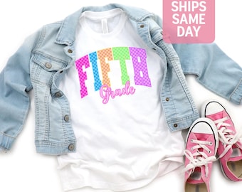 Fifth Grade Girls Shirt, Fifth Grade Back to School Shirt, First Day of School Girls Shirt, Cute Girls 5th Grade Shirt