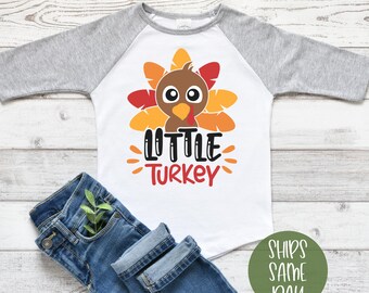 Fall Toddler Shirt, Little Turkey Kids T-Shirt, Harvest Toddler Shirt, Funny Turkey Day Kids Shirt, Thanksgiving Little Turkey Shirt