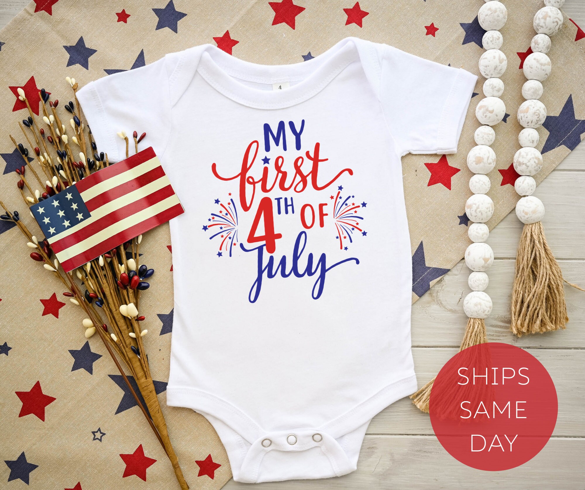 infant first 4th of july onsie