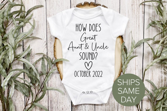 Aunt and uncle 2025 baby onesie
