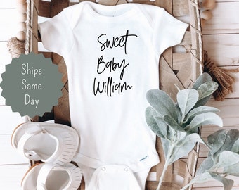 Sweet Baby Name Onesie® ,Personalized Onesie®, Announcement Onesie®, Baby Boy Onesie®, Baby Girl Onesie®, Baby Shower Gift, Baby Custom text