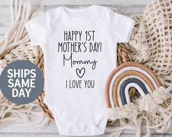 First Mother's Day Baby Outfit, Happy First Mother's Day Onesie