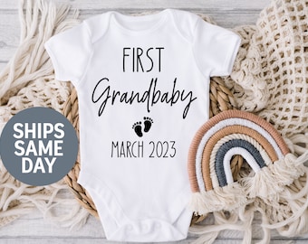 Baby Announcement Onesie® to Grandparents, First Grandbaby Pregnancy Announcement Onesie®, Cute Baby Announcement, Grandparent Reveal