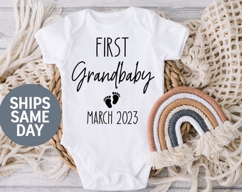 Personalized Baby Announcement Onesie , See You In February Bodysuit, Cute Pregnancy Reveal Onesie To Grandparents, New Baby Surprise Gift