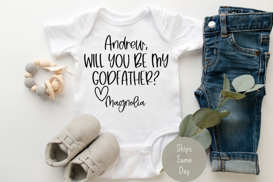 Will You Be My Godfather Personalized Onesie®, Pregnancy Announcement