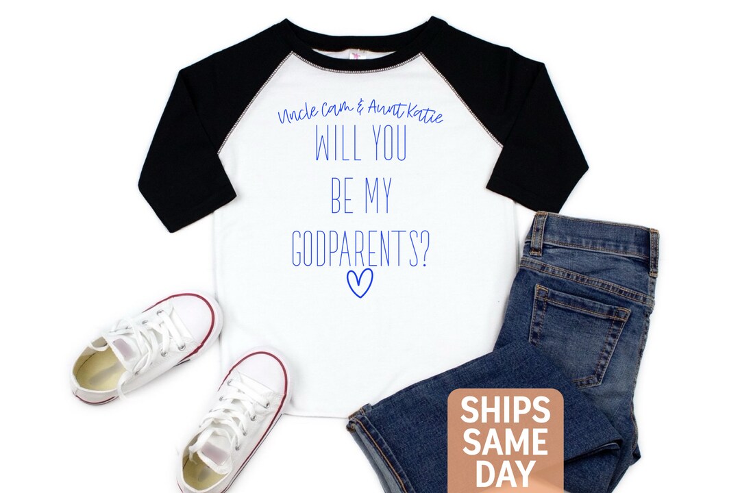 Will You Be My Godparents Personalized Shirt, Godparent Proposal, Cute — free download