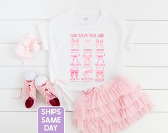 God Says You Are Shirt, Christian Toddler Shirts, Bible Verse Kids Shirt, Religious Children's Shirt, Christian Youth Girls T-Shirt
