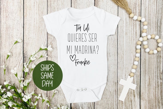 Buy Quieres Ser Mi Madrina Baby Onesie Will You Be My Godmother