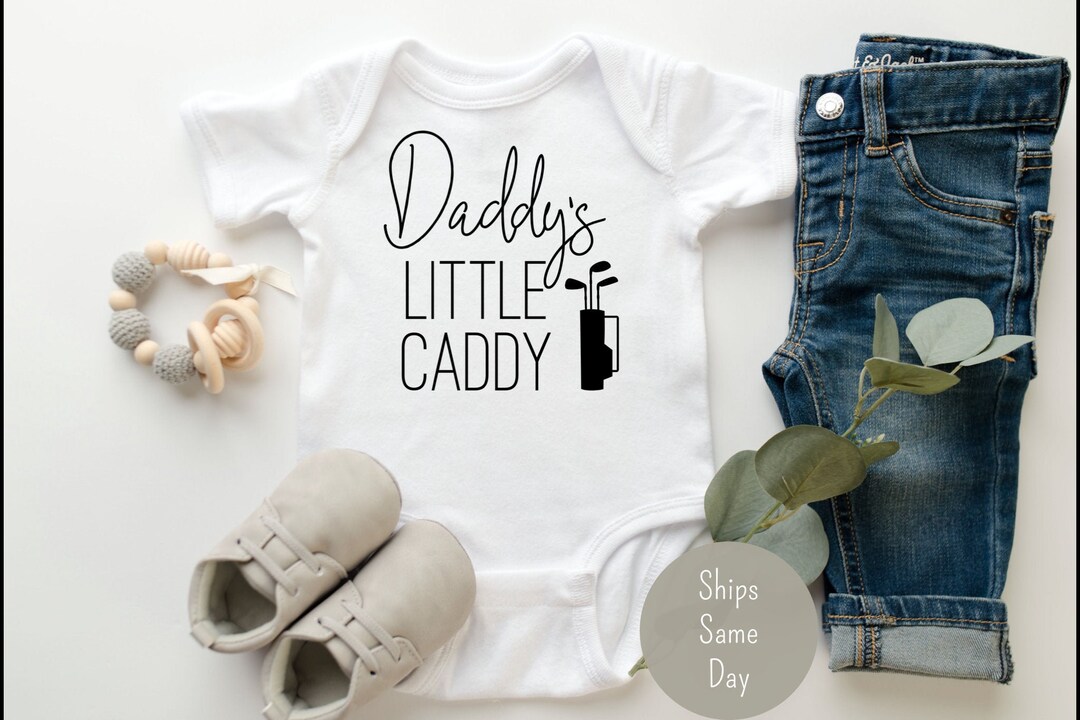 Daddy's Little Caddy Onesie®, Golf Baby Announcement, Cute Baby Reveal