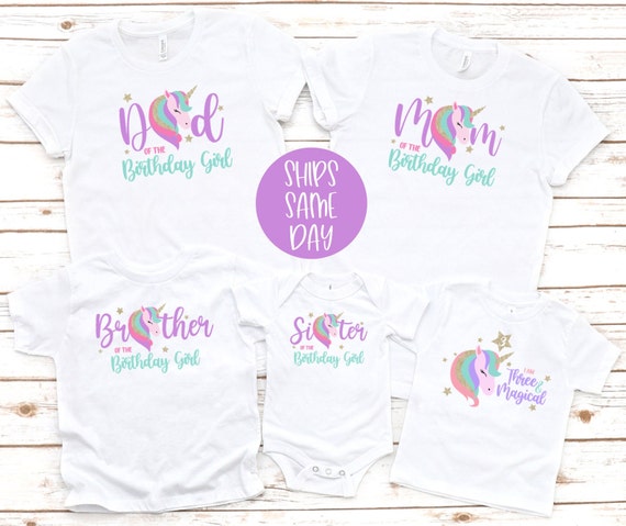 Brother Of The Birthday Girl T-Shirt Magic Unicorn Brother Of The Birthday Girl T-Shirt Magic Unicorn