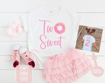 Two Sweet Birthday Shirt, 2rd Birthday Party, Ice Cream Shirt, Girls Boys Ice Cream Birthday, Kids Name Birthday Shirt, Second Birthday Top