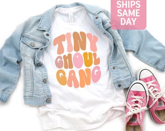 Halloween Shirt for Toddlers, Tiny Ghoul Gang Toddler Shirt,Halloween Toddler Tee, Girls Toddler Halloween T-Shirts, Halloween Gift for Kids