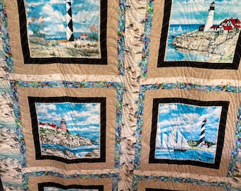 lighthouses and coastal birds 42 x 57.  437