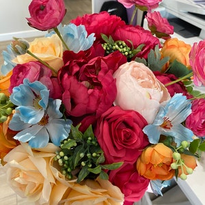Custom bridal bouquets, custom wedding arrangements, custom flowers, spring wedding, summer wedding, silk bouquets, artificial bouquets, image 7