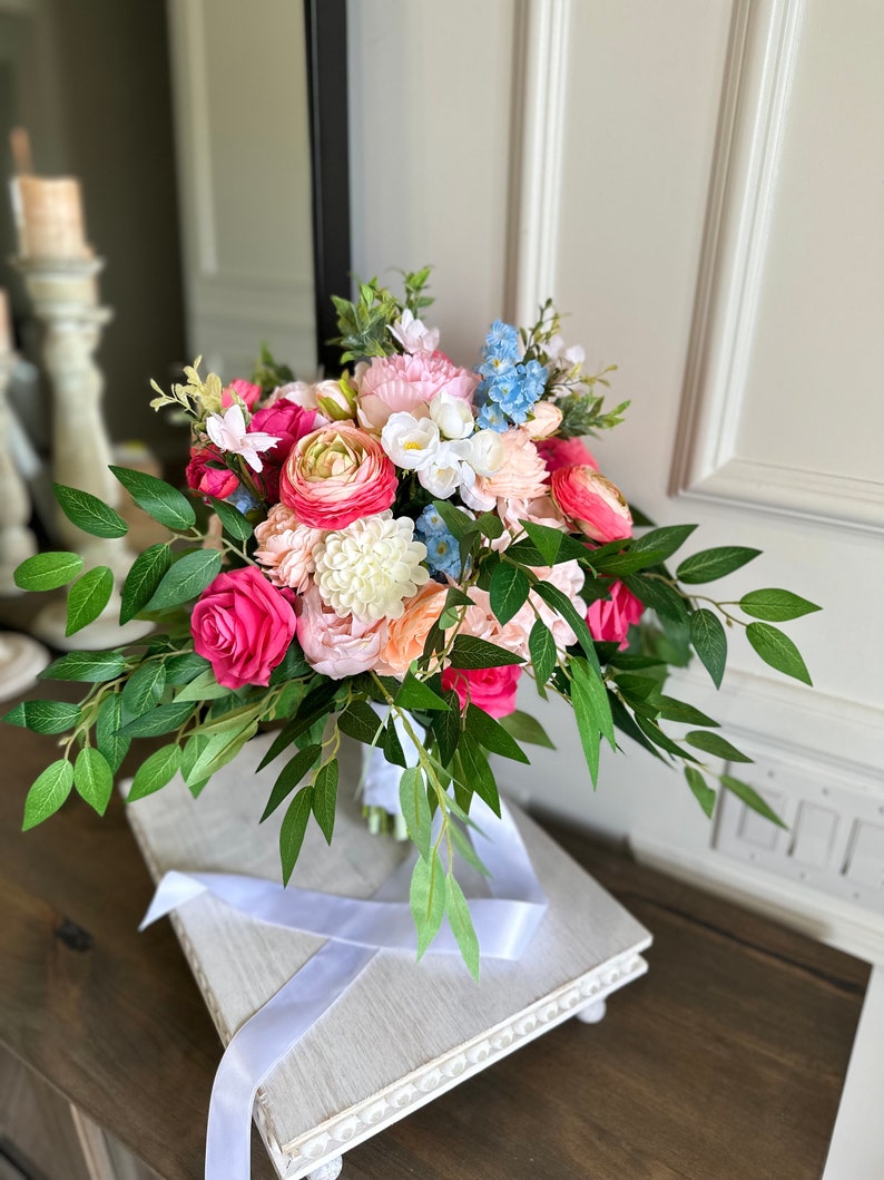 Custom bridal bouquets, custom wedding arrangements, custom flowers, spring wedding, summer wedding, silk bouquets, artificial bouquets, image 1