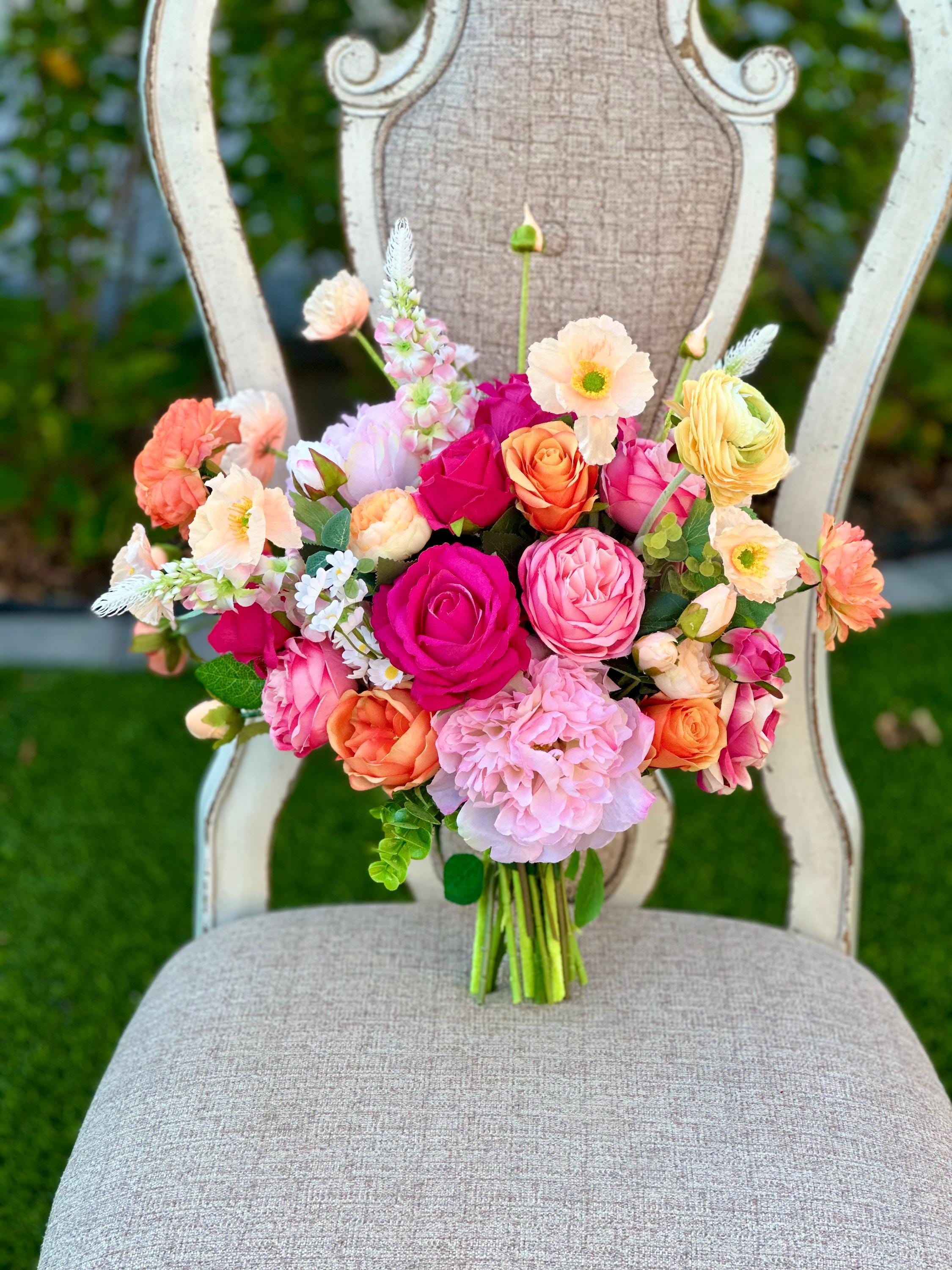 Hot Pink Yellow Orange Bouquet