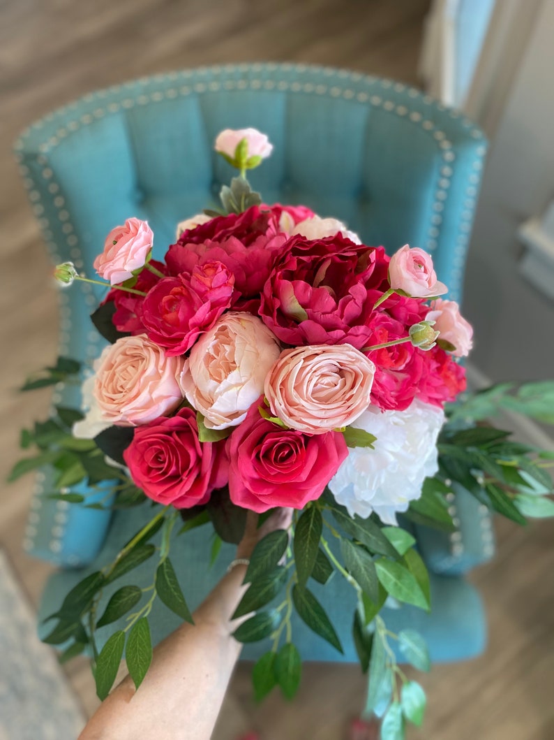Custom bridal bouquets, custom wedding arrangements, custom flowers, spring wedding, summer wedding, silk bouquets, artificial bouquets, image 9