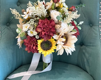 Sunflower bridal bouquet/Fall bouquet/ summer bouquet /