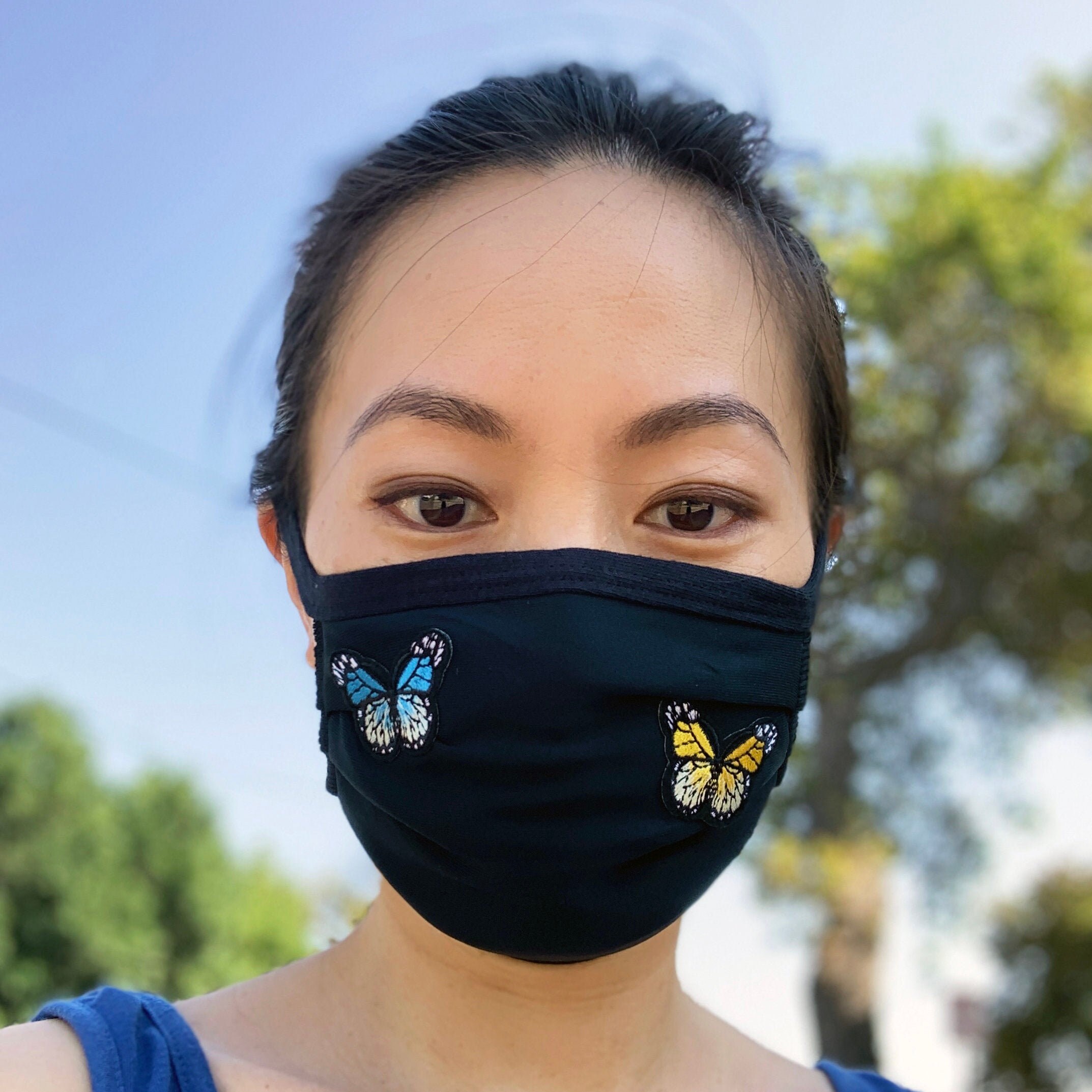 Butterfly Face Mask Monarch Butterfly or Any Color Etsy