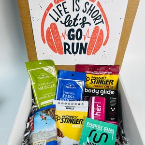 A Gift for a Runner, Wish a Runner good luck, 1st Marathon, Running Care Package,  Birthday Gift box for a runner