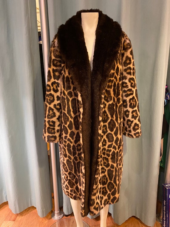 Vintage Fuzzy Leopard Coat