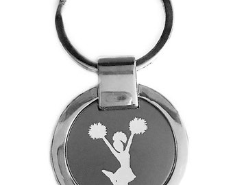 NUEVA TIENDA, Cheer Keychain, Cheerleader Keychain, Cheer Keyring, Cheerleader Gift, Cheer Team Keychains, #1 Cheerleading Gifts