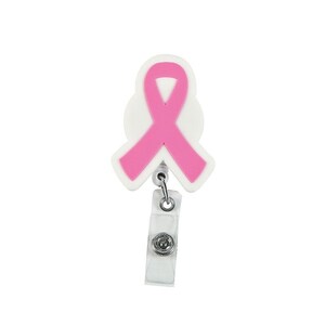 Breast Cancer Awareness Ribbon Badge Reel | Breast Cancer Awareness Nurse Badge Clip | Breast Cancer Fundraising | Breast Cancer Ribbon