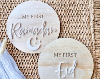 Plaque Mon premier ramadan, mon premier signe de l'Aïd, premier ramadan de bébé, premier ramadan de bébé, signe du ramadan, faire-part de l'Aïd, cadeau pour bébé