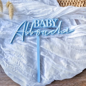 Personalized Baby Shower Cake Topper: Custom Acrylic Decoration