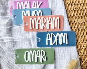 Personalised School Bag Tags, Custom Kids Luggage Labels, Backpack Name Tag, Kids Travel ID Tag, Back to School Gift, Classroom Accessories