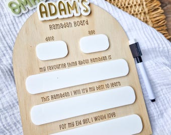 Ramadan Reflection Board: Kids' Activity, Reusable Learning Tool