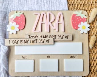First Day of School Board, Personalised Kids Photo Prop, Back to School Sign, Custom Classroom Milestone, School Memory Keepsake