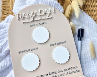 Interactive Ramadan Tracker Stand, Islamic Calendar Countdown, Eid Activity, Muslim Home Ramadan Decoration, Family Prayer Tracker
