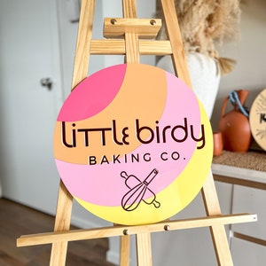 Enseigne d'entreprise acrylique, enseigne ronde, enseigne acrylique personnalisée, logo, enseigne logo acrylique, enseigne de petite entreprise, signalisation acrylique