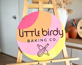 Custom Acrylic Business Sign, Personalised Logo Sign, Clear Acrylic Name Plate, Modern Sign, Boutique Shop Front Sign, Office Wall Sign