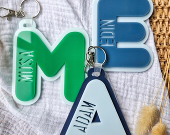 Personalised School Bag Tags, Custom Kids Luggage Labels, Backpack Name Tag, Kids Travel ID Tag, Back to School Gift, Classroom Accessories