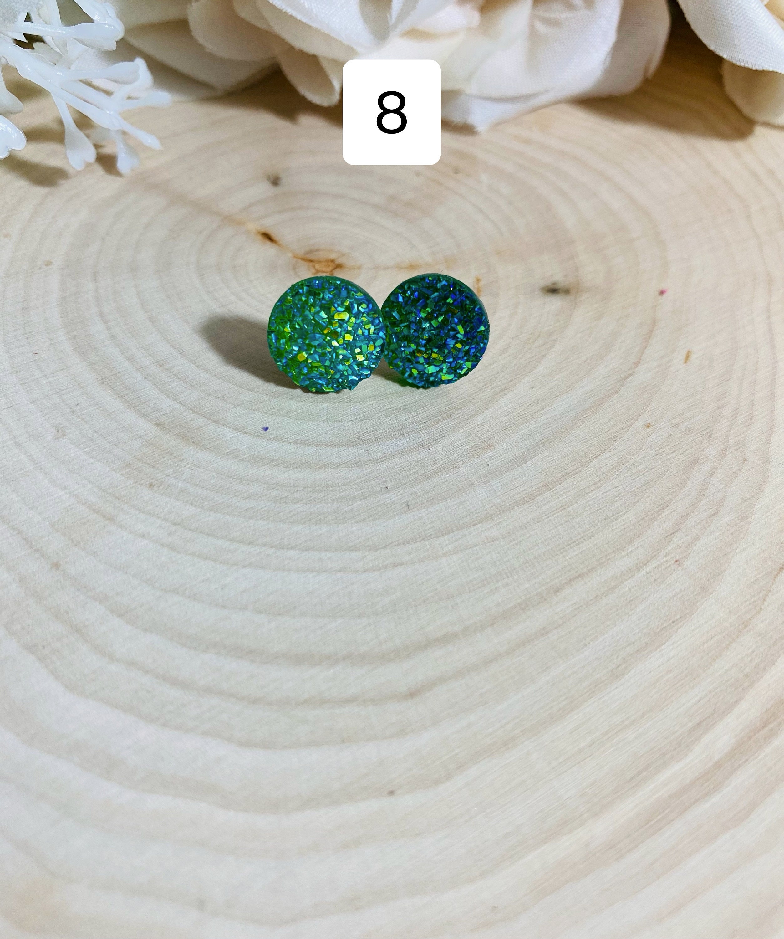 10mm Resin Stud Earrings Etsy