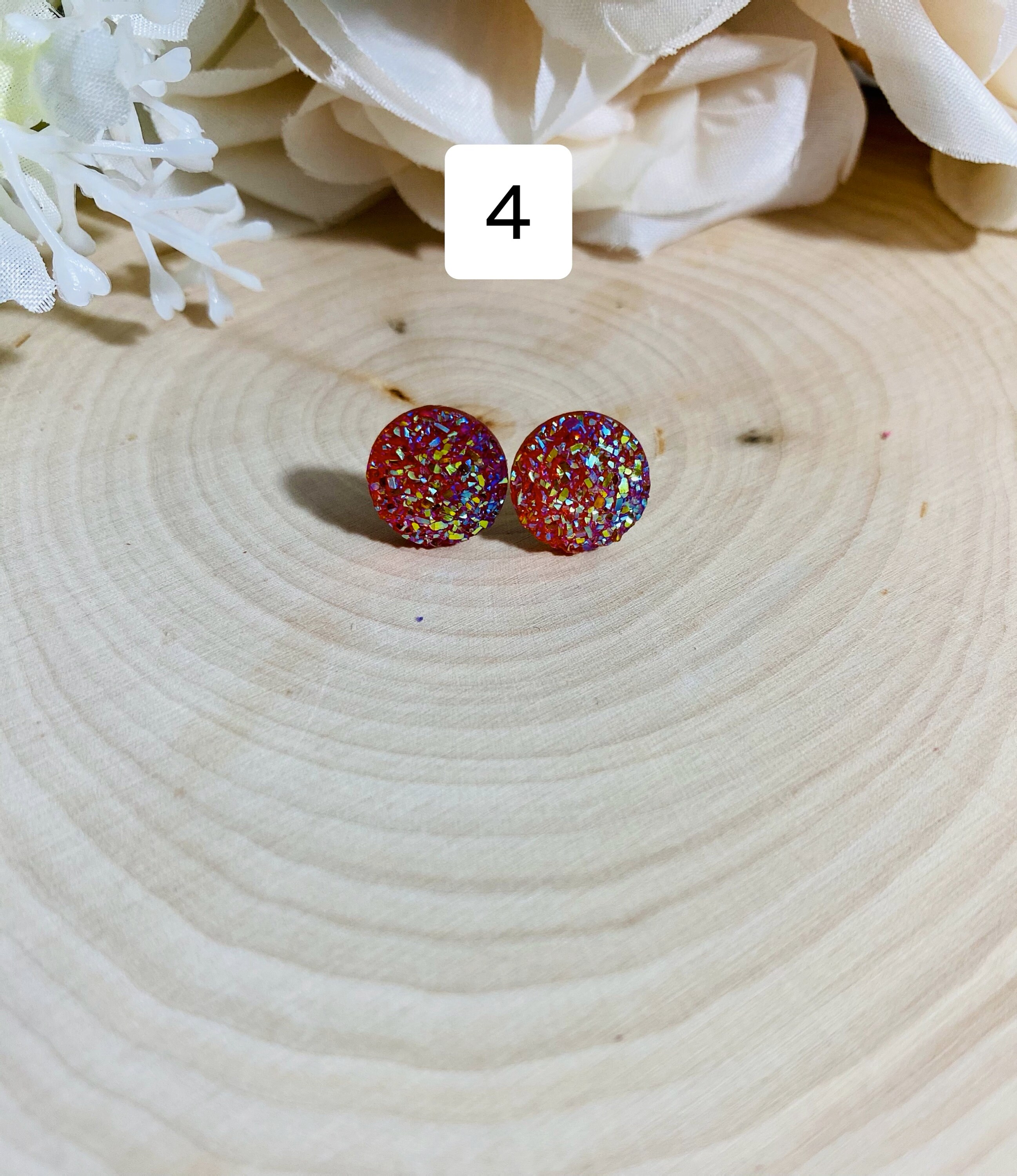 10mm Resin Stud Earrings Etsy