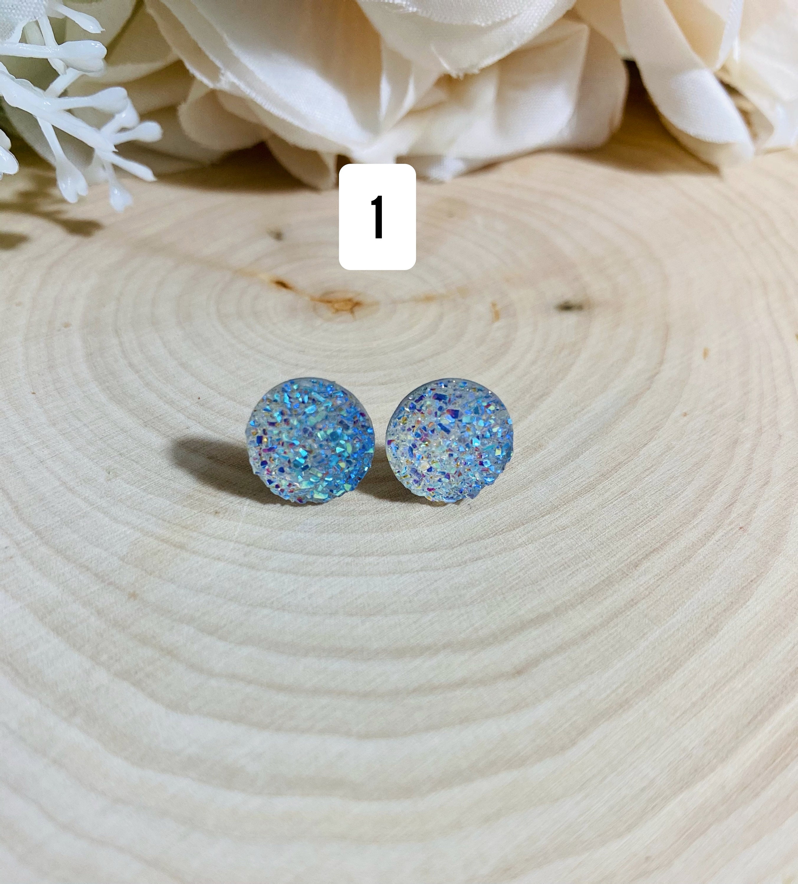 10mm Resin Stud Earrings Etsy