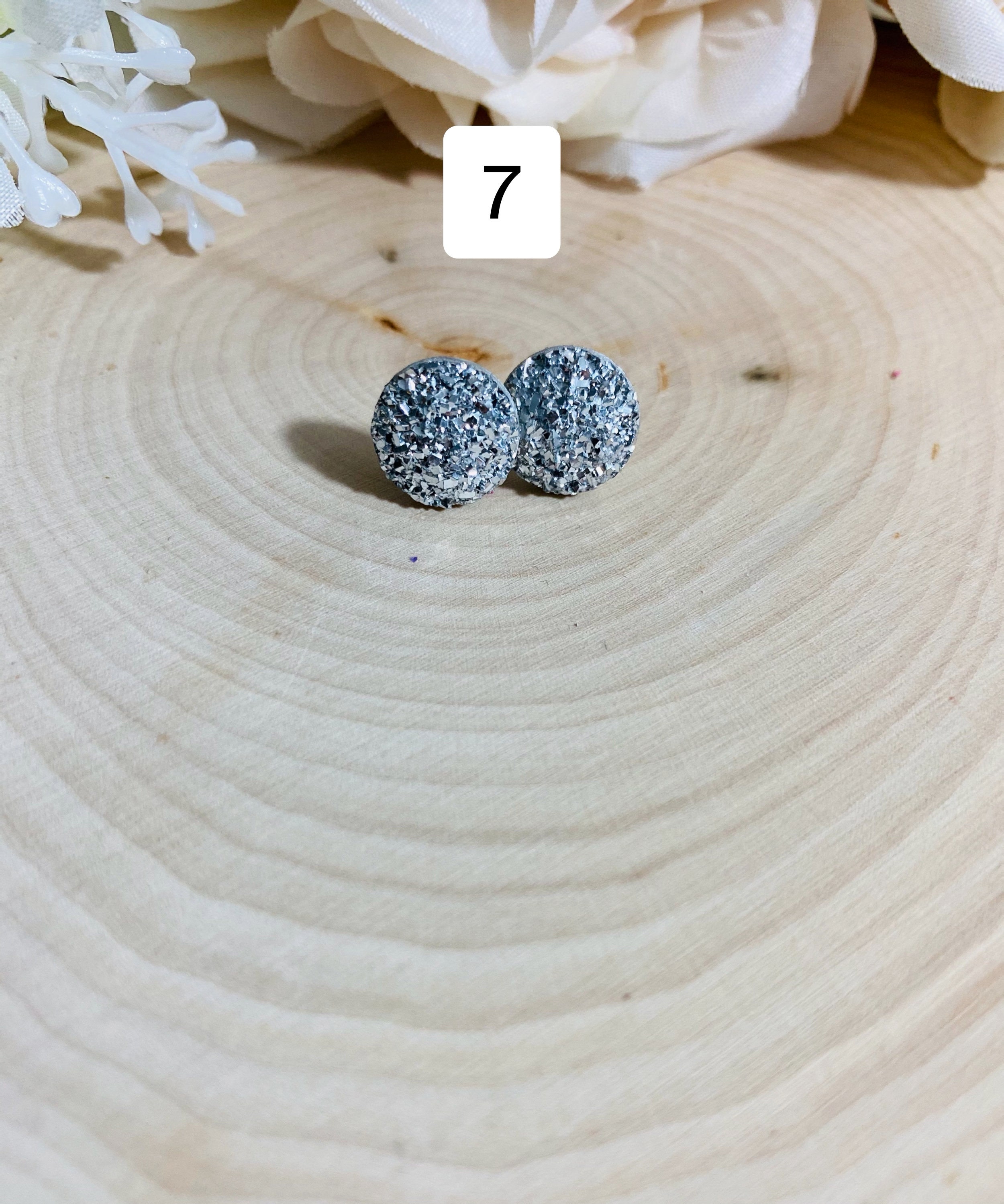 10mm Resin Stud Earrings Etsy
