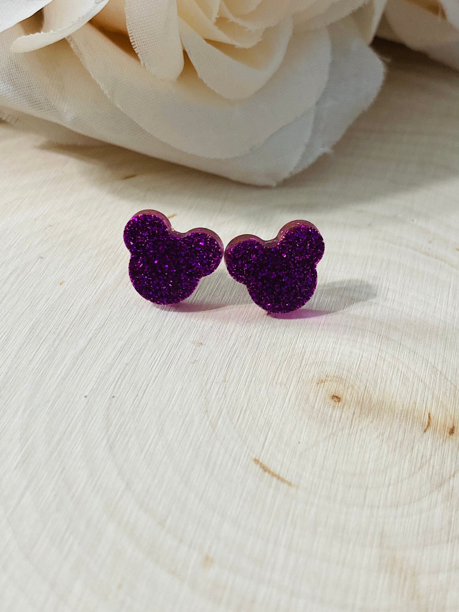 Mini Resin Mickey Mouse Stud Earrings Etsy