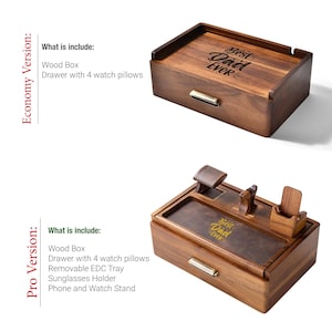 a wooden box with writing on it