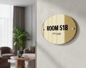 Boutique Hotel Entrance Signage Resort Villa Room Identification Guest Suite Hallway Sign Multifamily Building Floor Number 3d Acrylic Sign