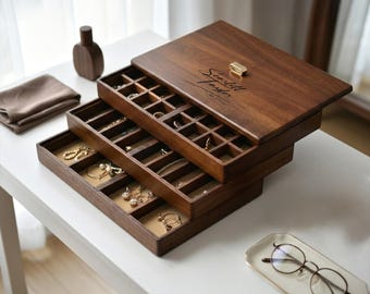 Engagement gift for her jewelry box engraved future mrs gift engagement party present memory gift for women engagement present unique
