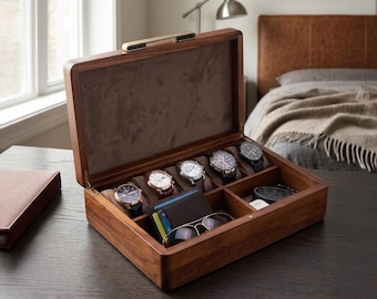Tenth anniversary gifts for husband engraved jewelry box home decor watch box first anniversary gift wood box jewelry storage display case